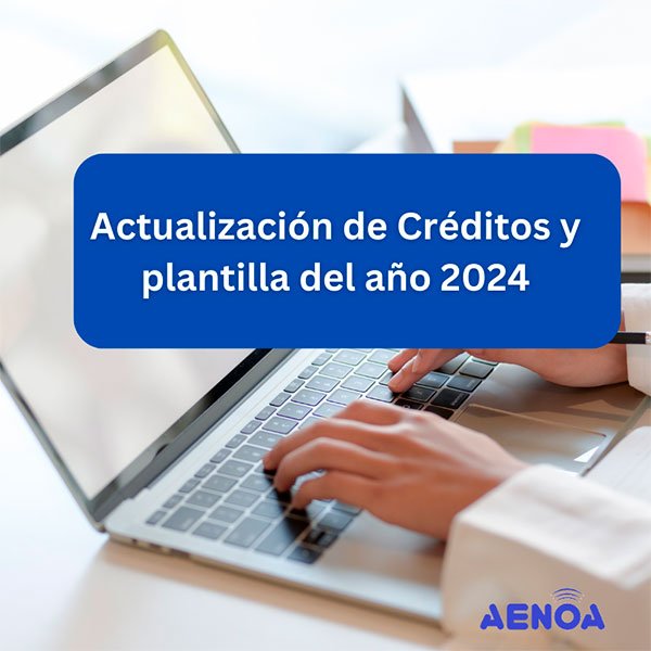 Actualización de Créditos y plantilla del año 2024
